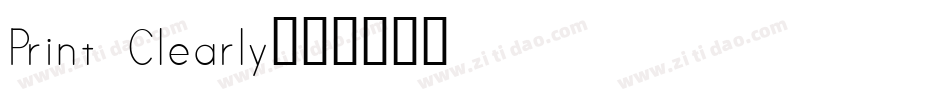 Print Clearly字体转换